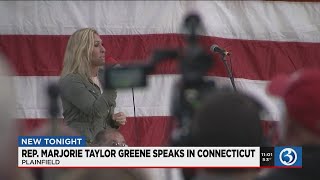 Video: Georgia Congresswoman Marjorie Taylor Greene stops in Plainfield