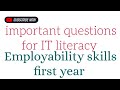 It literacy#employability skills #iti first year