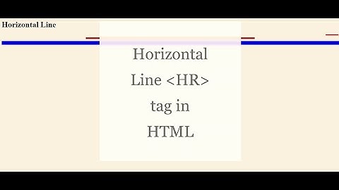 How to create Horizontal Line using HR tag in HTML?