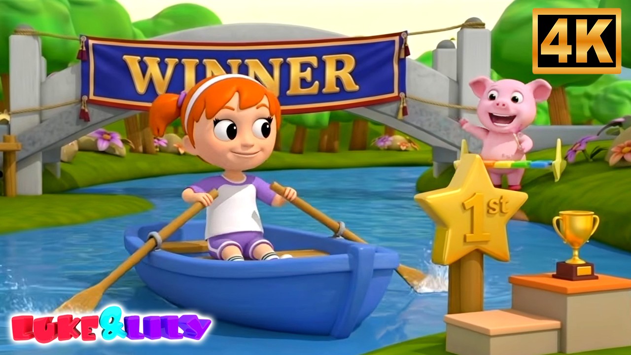 Row Row Row Your Boat | Nursery Rhyme for Kids | Animated Children's Song