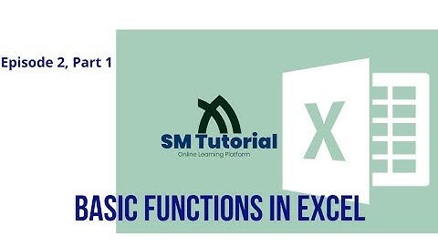 Episode2, Part1, Formulas in Excel | Basic Functions in Excel | Sum, Product, Quotient, Subtraction