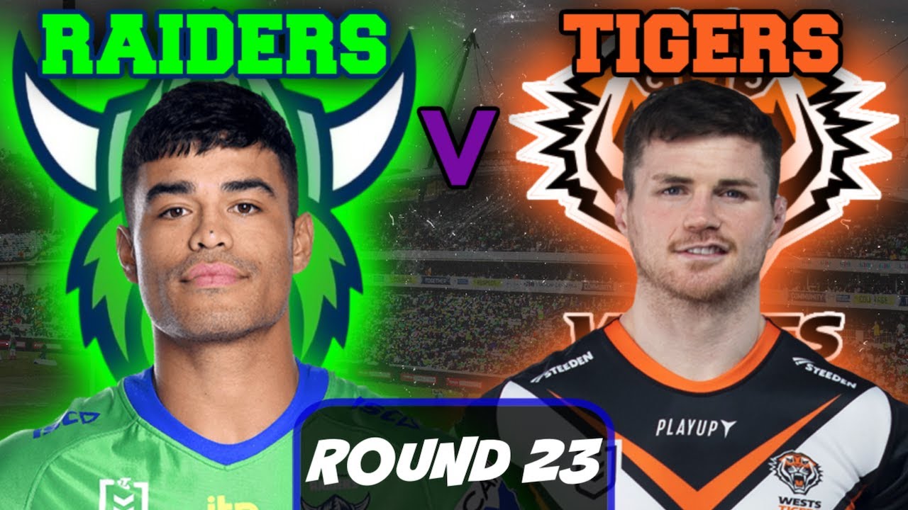 Canberra Raiders vs Wests Tigers NRL ROUND 23 Live Stream Commentary