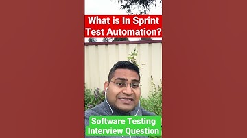 What is In Sprint Test Automation? Software Testing Interview Questions #shorts