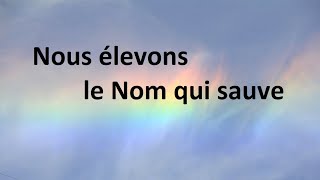 Video thumbnail of "Nous élevons le Nom qui sauve. De Thérèse Motte. CD "Soleil de Justice 1- Jésus nous t'accueillons""