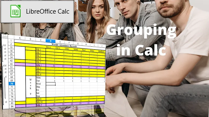 Grouping in LibreOffice Calc.