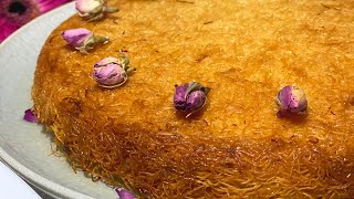 Kunafa with kishta filling/كنافة بالقشطه واسرار نجاحها ... حلويات رمضانيه