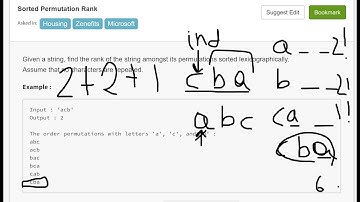 3.10 SORTED PERMUTATION RANK(Math)-Interviewbit #math#programming