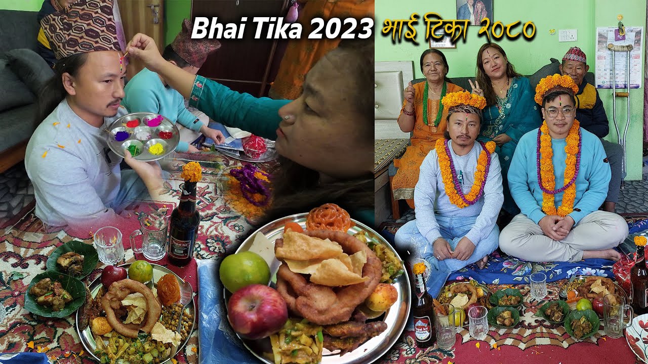 Celebrating Bhai Tika Festival with my sister in the KTM  Tihar Festival 2023  tihar  bhaitika