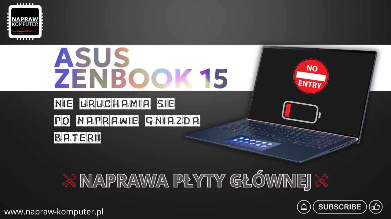 💻ASUS ZENBOOK 15 UX534F PRZESTAŁ DZIAŁAĆ PO WYRWANIU GNIAZDA BATERII🔋