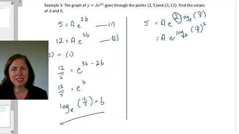 Year 12 - Determining rules for exponential and logarithmic graphs