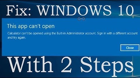 Fix windows 10- apps can