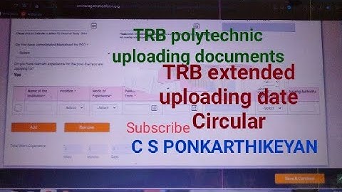 TRB POLYTECHNIC uploading documents date extended circular dt 17.03.2022 #trbnewstodaytamilnadu