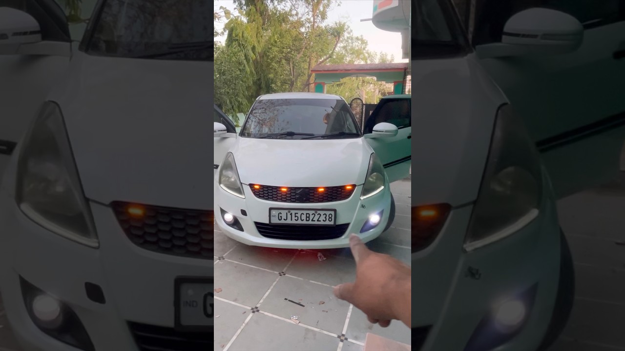 car grill light #swift #car #light #modified