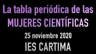 TABLA PERIÓDICA MUJERES CIENTÍFICAS - 25N IES CARTIMA