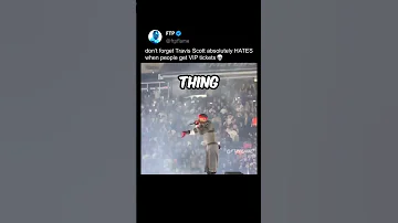 Travis Scott HATES To See A VIP Section At His Concerts 