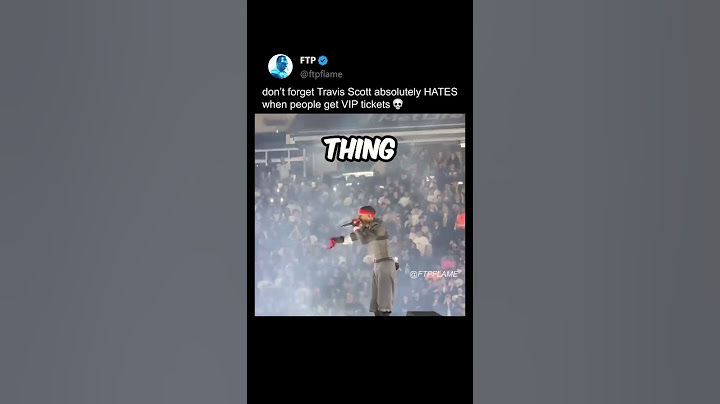 Travis Scott HATES to see a VIP section at his concerts.. 😳😅