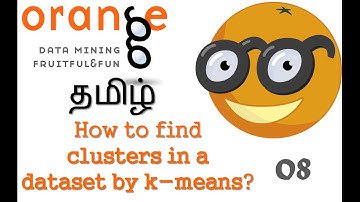 Demo 8: Orange data mining -  Finding clusters in a dataset by k-means