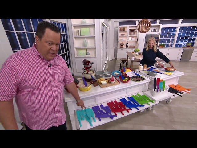 caldercory on the air today for @madhungry 3-pc medium silicone spurtle set  with @maryqvc Let's Go👨🏼‍🍳