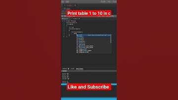 Print 1 to 10 table in c #shortvideo #learning #clanguage #tutorial