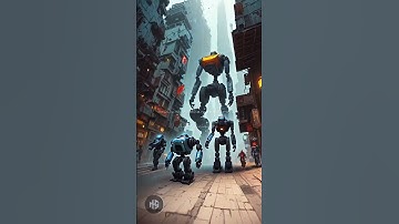 Concept:Robots patrolling.. #aiart #shorts #aibyhameedsarwar