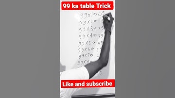 99 का पहाड़ा जादूई ही ट्रिक 😮l 99 ka table short trick video ll #table #shorts #viral #shortvideo