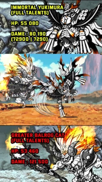 The Battle Cats : Balrog vs Yukimura lv50 #thebattlecats #shotrs
