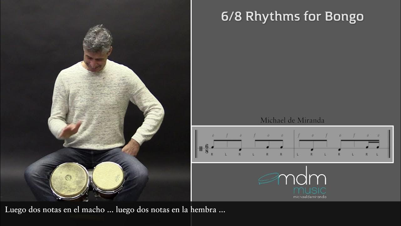 3 Different 6/8 rhythms for bongo Tutorial YouTube