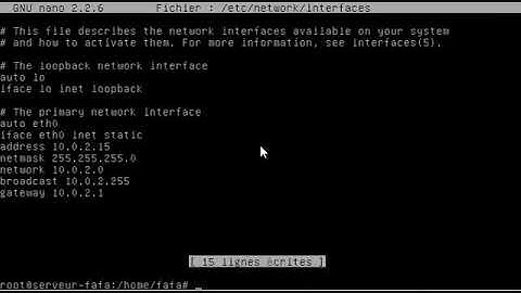 Configurer une carte réseau Linux