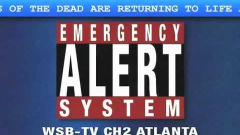 Zombie Emergency Broadcast Alert System Warning