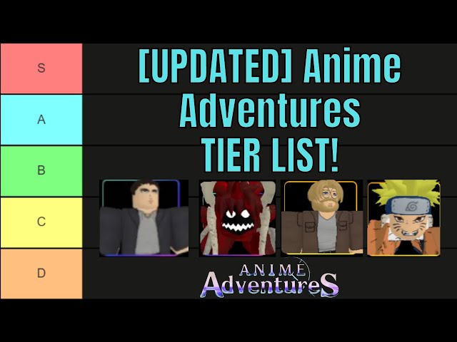 Create a Anime Adventure Tier List - TierMaker