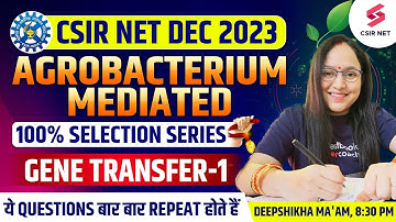 CSIR NET 2023 | GATE 2024 | AGROBACTERIUM MEDIATED GENE TRANSFER | Part-1 | Deepshikha Ma