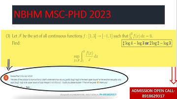 NBHM MSC PHD 2023 || Q3 || Real Analysis || 2nd Lecture