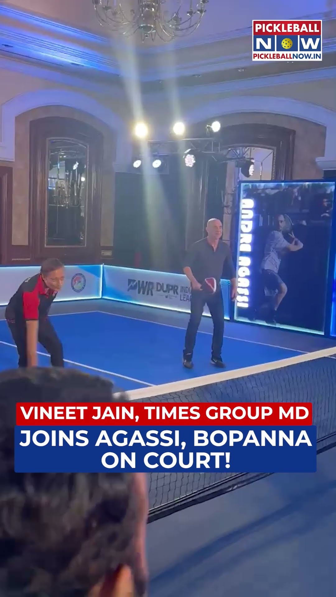 Times Group MD, Vineet Jain, Agassi \u0026 Bopanna Serve Up Excitement in an Epic Pickleball Match!