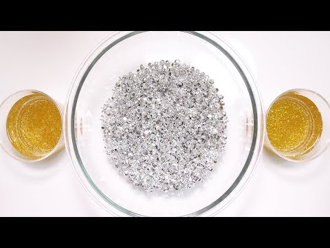 【ASMR】大量のシルバービーズ × ゴールドスライム【音フェチ】SILVER BEADS × GOLD SLIME【SlimeTube】