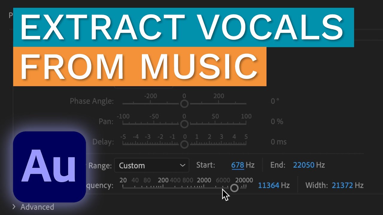 How to Extract Vocals or Instrumental Music From a Mix - Adobe Audition  Tutorial - YouTube