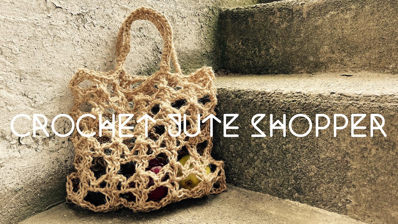 麻紐バック A cool crocheted shopping bag made with hemp string/Beginner - YouTube