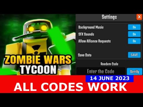 Zombie Wars Tycoon Codes Wiki 2023 December