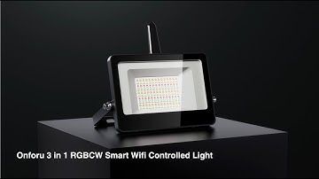 Onforu 3 in 1 RGBCW Smart WiFi LED Flood Light Overview