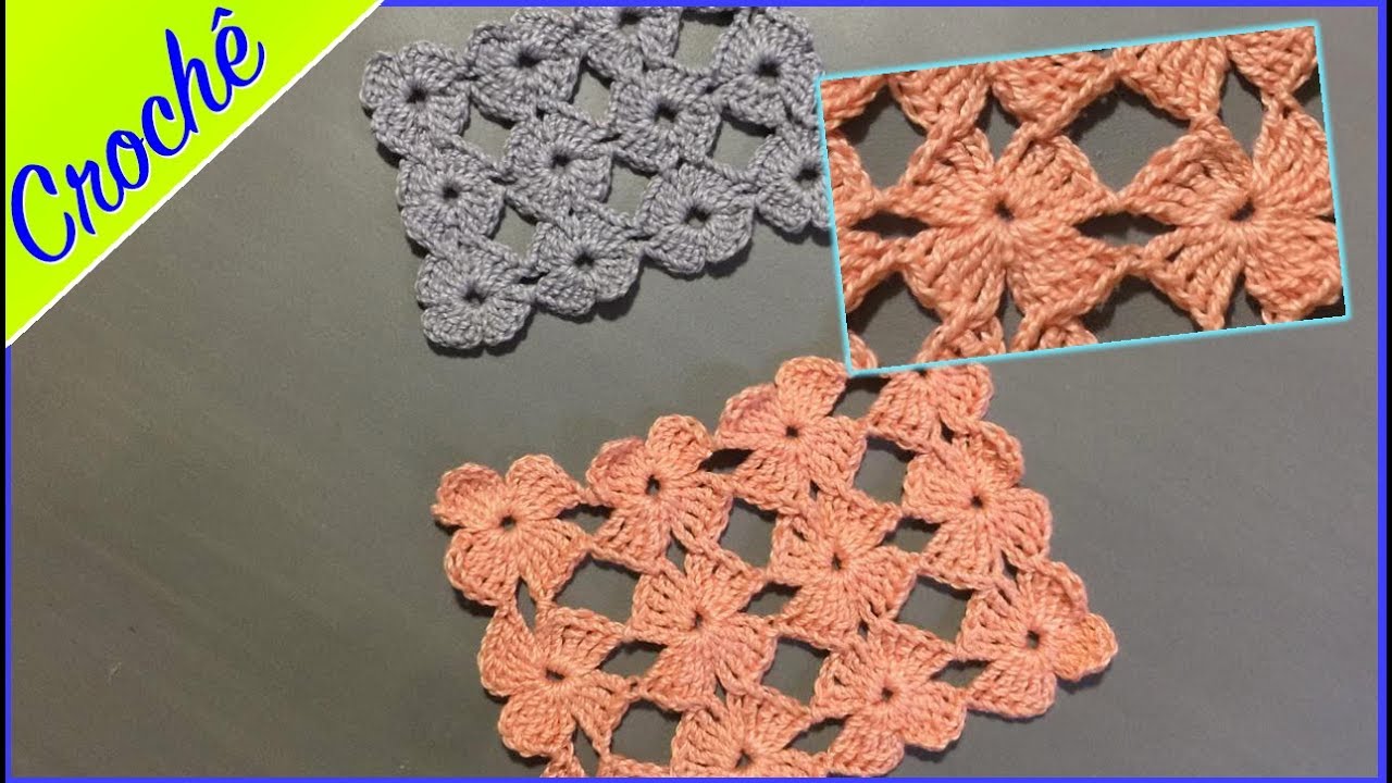 Ponto florzinha -- Crochê