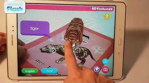 AR TEST-DRIVE - Tiger - 4D Flashcards - Wörter-Lernen auf 9 Sprachen für Kinder ab 3 Jahren