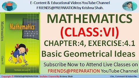 Ex 4.1 Basic Geometrical Idea By Krishna Shah Maths Class VI Chapter 4 Point Line Ray Line Segment