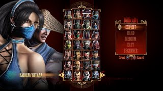 Mortal Kombat 9 - Expert Tag Ladder (Raiden &amp; Kitana/3 Rounds/No Losses)