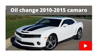 Oil Change 2010-2015 Chevrolet Camaro. (Really Easy).🙂👌🏼