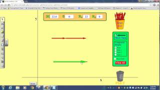 Adding Colinear Vectors using PHET