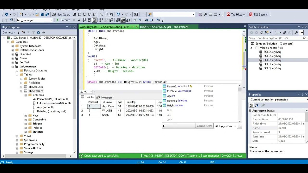 SQL Server Tutorial: SQL Statements | SQL Tutorial : Sentencias SQL ...