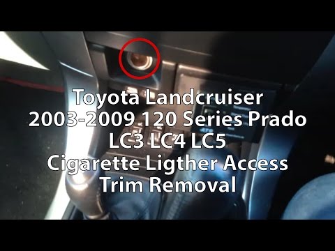 Toyota Landcruiser Cigarette Lighter Socket Electrical Access Trim Removal by VOG (VegOilGuy)