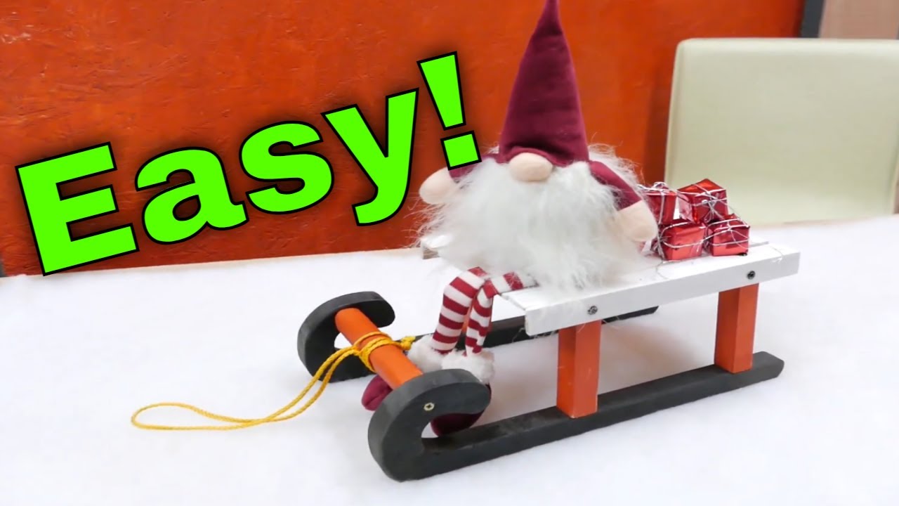 - - Weihnachtsdeko - machen selber DIY-Weihnachtsdeko YouTube Deko Schlitten