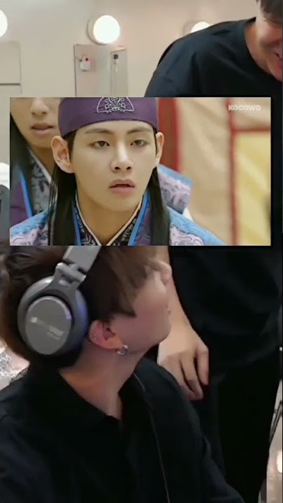 jhope & jungkook reaction to hwarang taehyung 😂😂 || #btsshorts #btsfunnymoments #jungkook #jhope #v