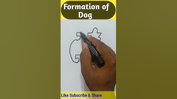 Formation of Dog from numbers ||@Sky Struggle Education #short