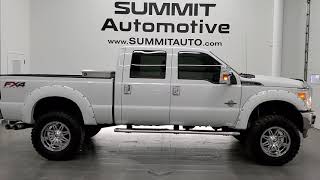 2015 FORD F250 CREW LARIAT ULTIMATE POWERSTROKE DIESEL OXFORD WHITE WALK AROUND REVIEW 11388 SOLD!